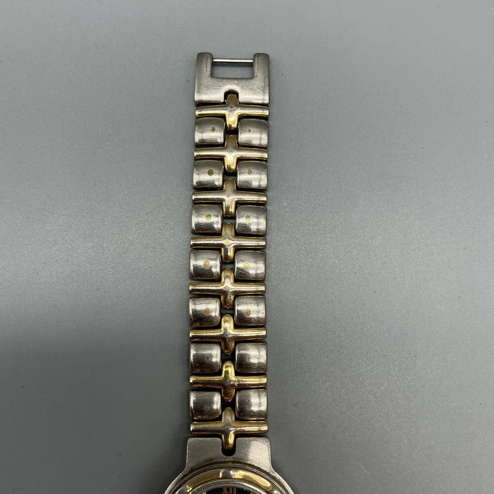 Croton Reliance Womens Watch 25mm Blue Dial Two Tone Bracelet New Battery 6.75